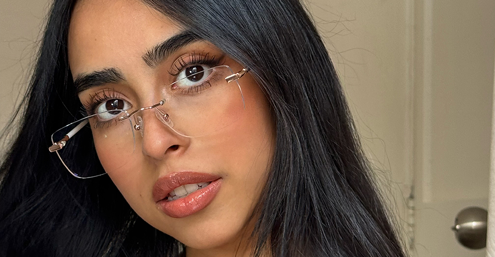 rimless glasses for women