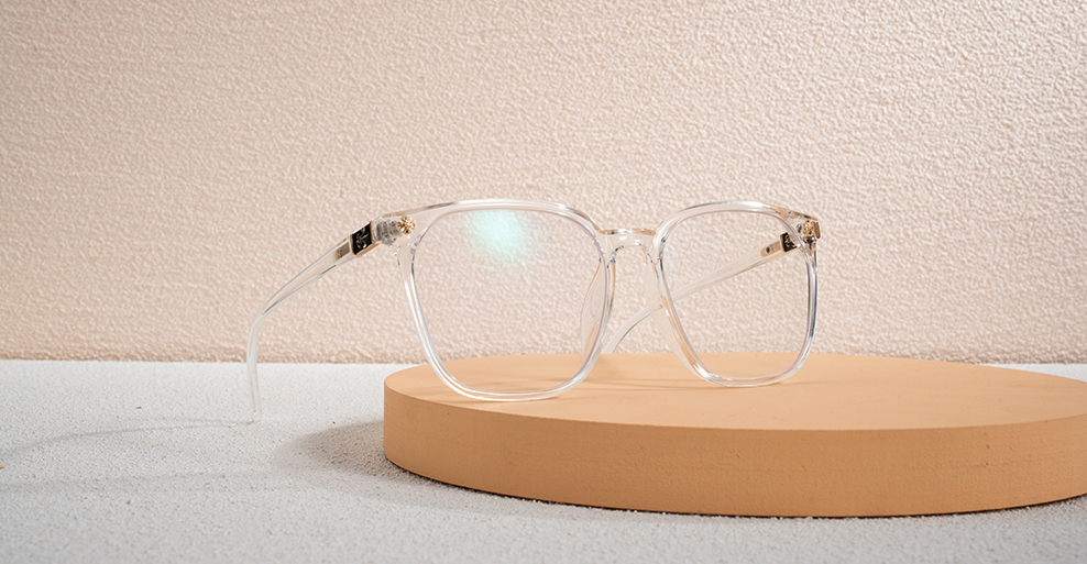 clear frame glasses