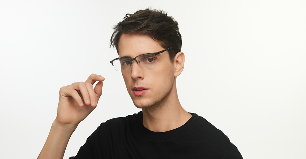 half rim glasses