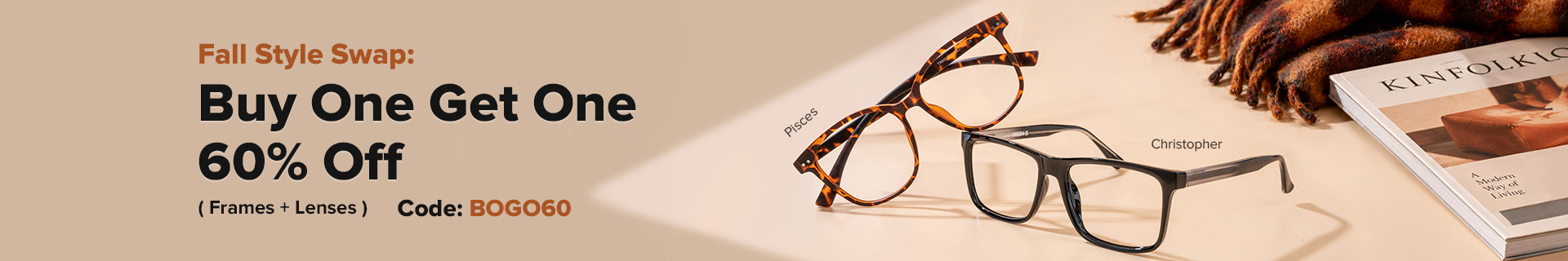 Glasses Buy One Get One 60% Off