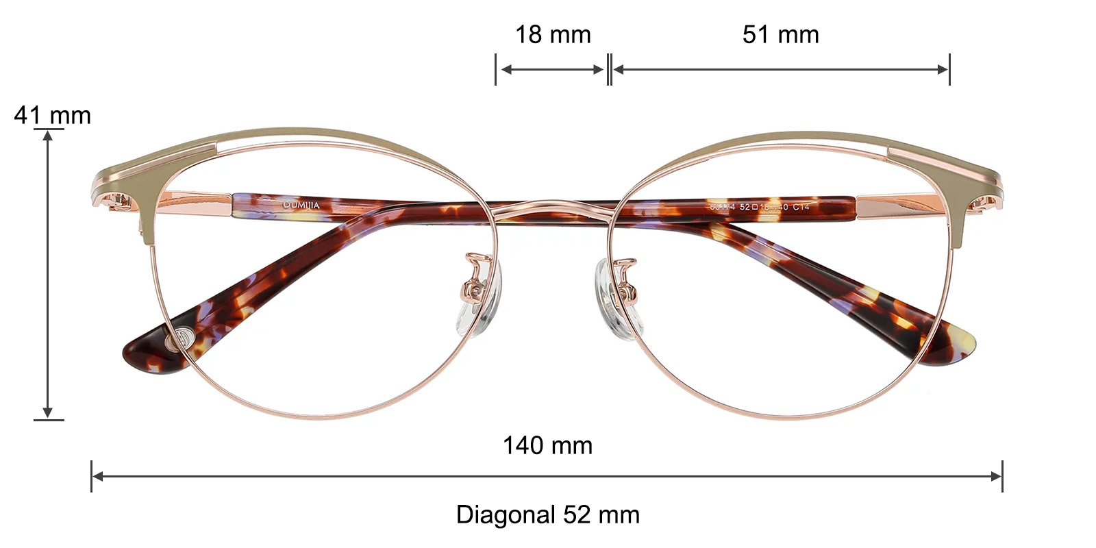 Catherine Oval,Cat Eye Green/Golden Eyeglasses | Glassesshop