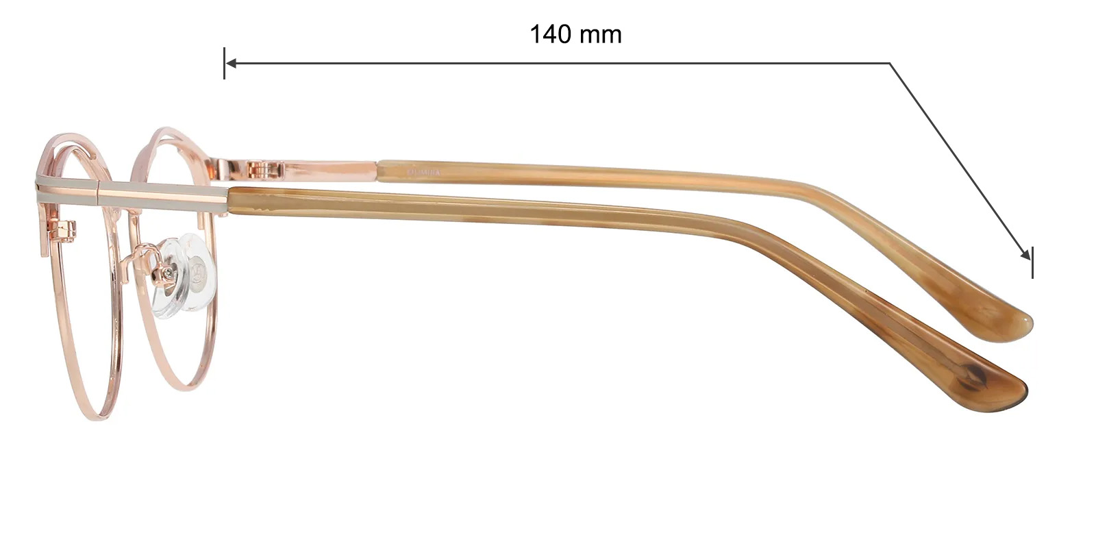Catherine Oval,Cat Eye Golden/Cream Photochromic Glasses | GlassesShop