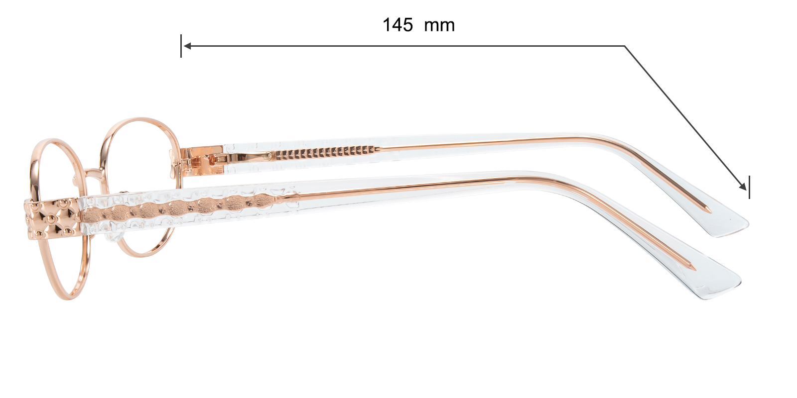 Edwina Oval Rose Gold Eyeglasses | GlassesShop