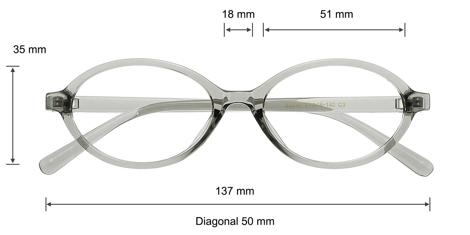 M.O.D.A. IM107 Gray Oval Sunglasses Frames Only 71H5rzLGQ4L.jpg_BO30,255,255,  main image 4