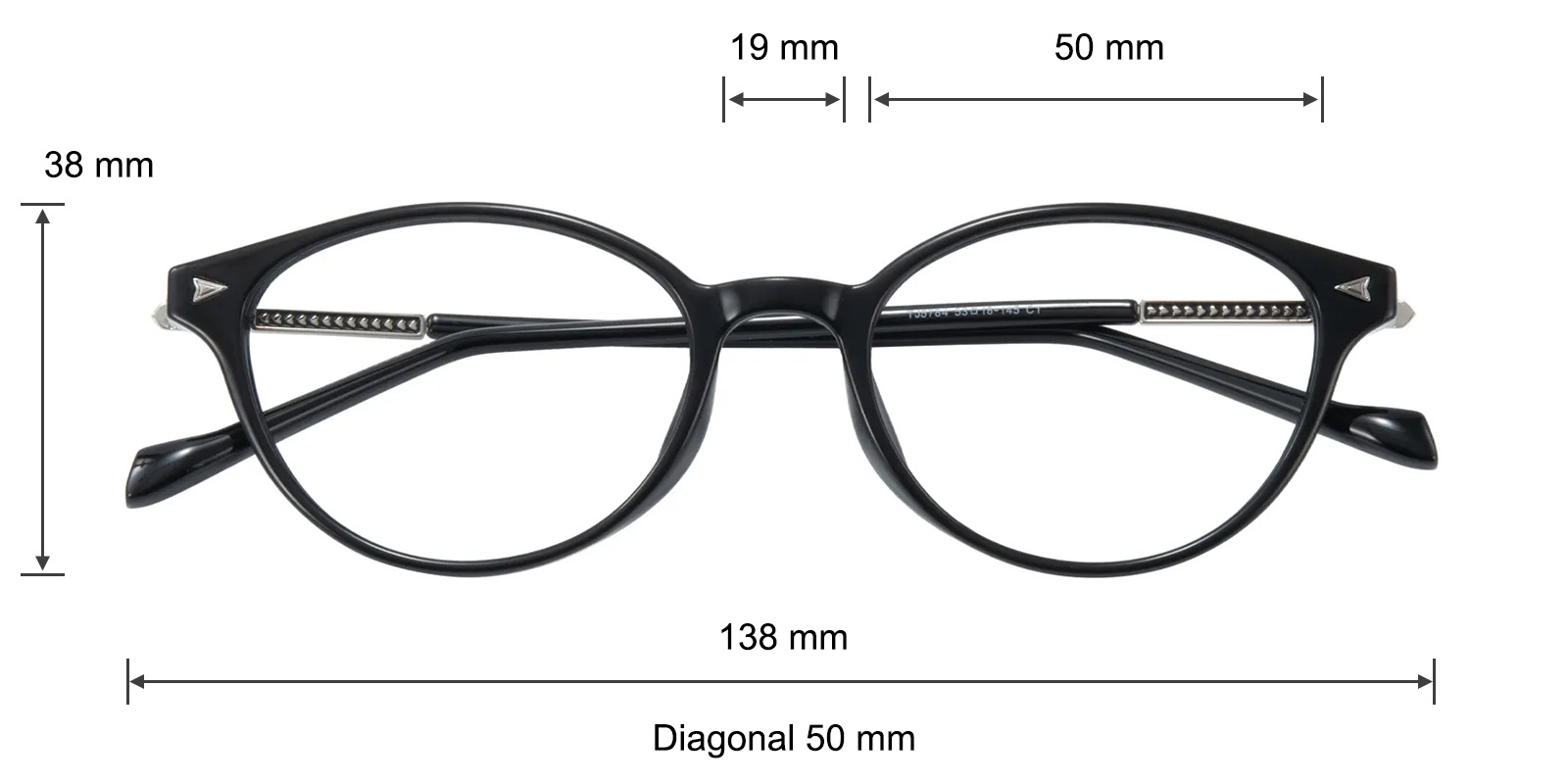 Isabel Oval Black Eyeglasses | Glassesshop