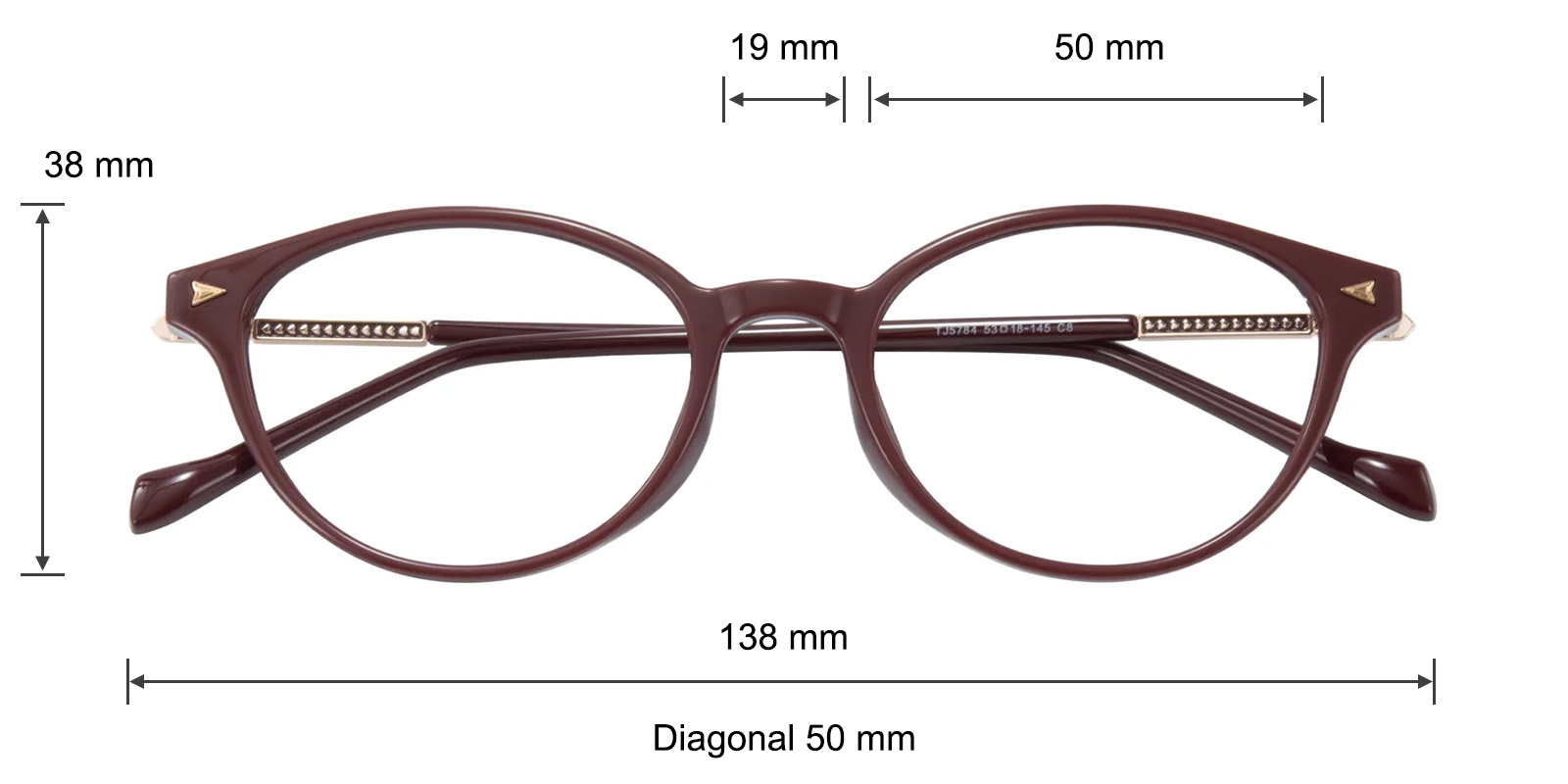 Isabel Oval Burgundy Eyeglasses | Glassesshop