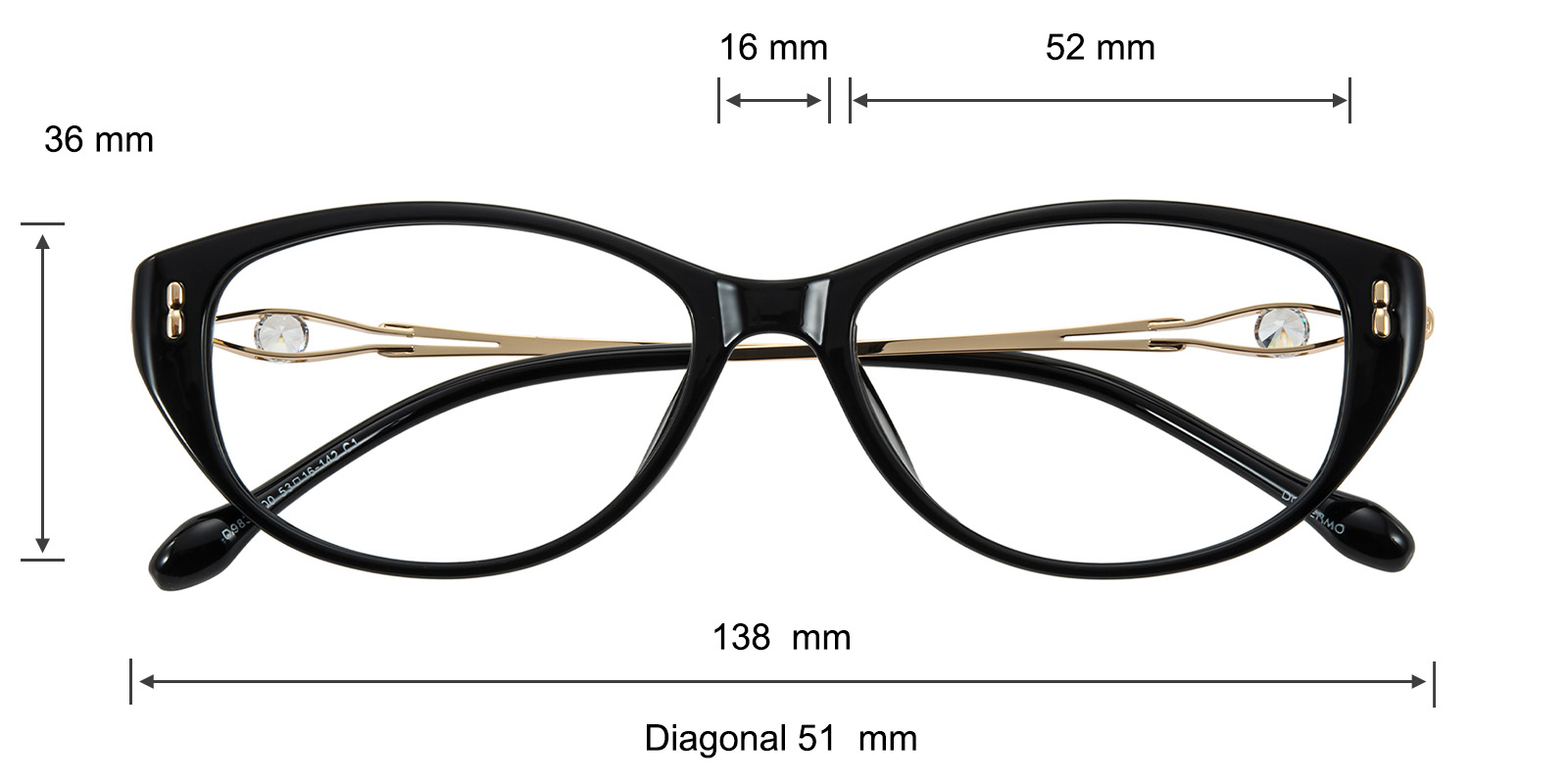 Isabella Cat Eye Black Eyeglasses | GlassesShop
