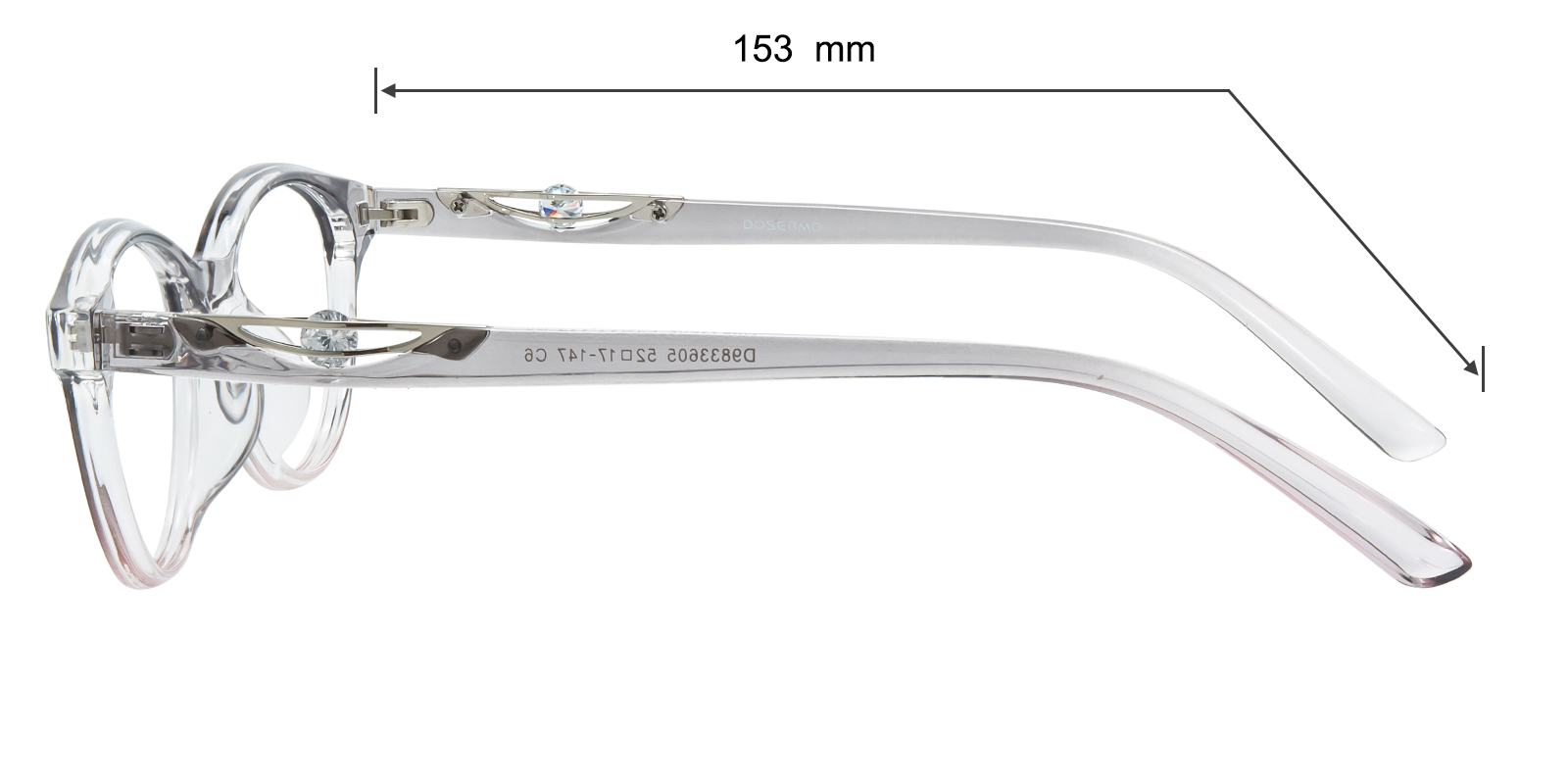 Sofia Oval Gray/Ombre Eyeglasses | GlassesShop display picture 1