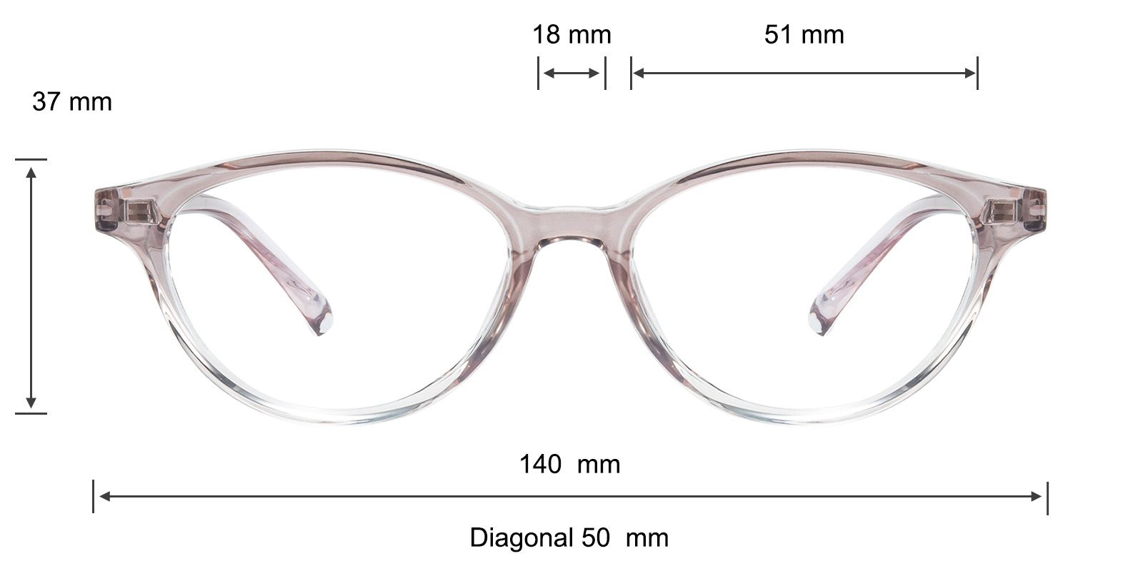 Sofia Oval Pink/Ombre Eyeglasses | GlassesShop
