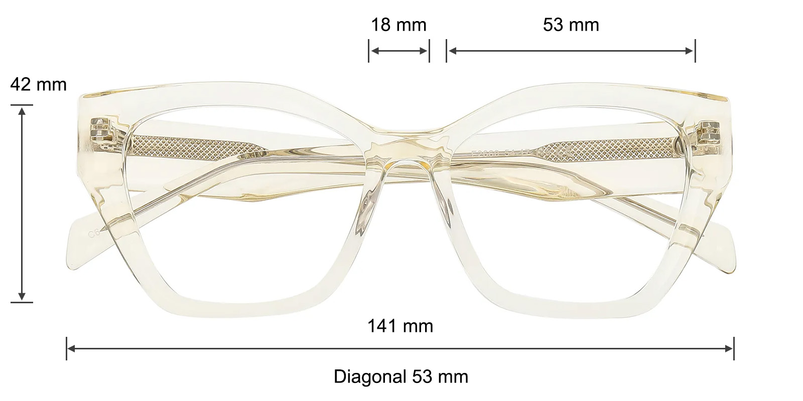 Beryl Cat Eye Light Yellow Photochromic Glasses | GlassesShop