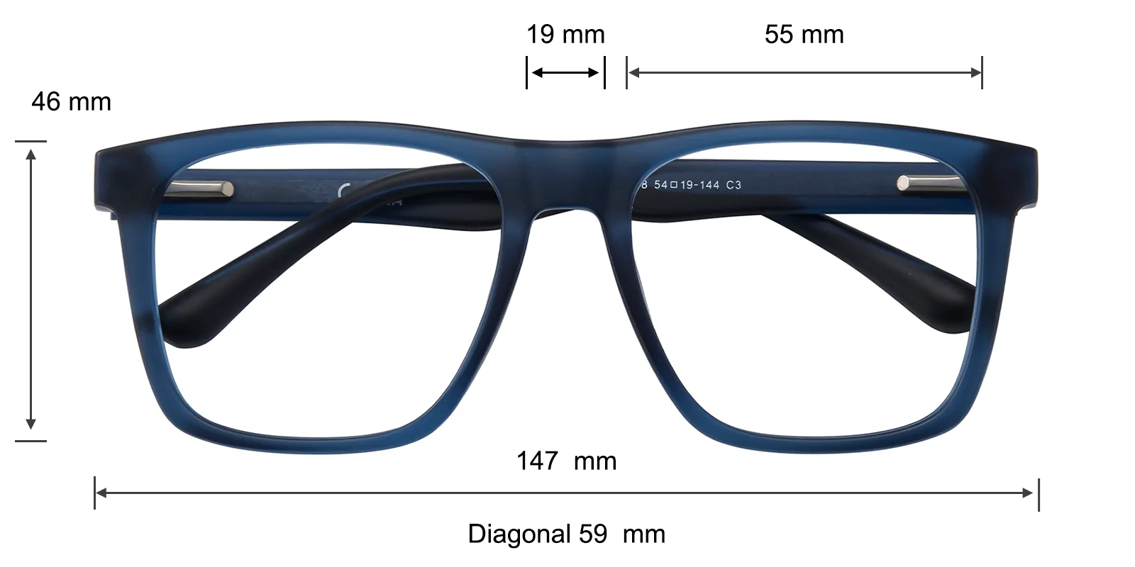Avio AOV2303 Eyeglasses 700 Blue 54mm Avio AOV 2307 Glasses | Free Shipping and Returns | Eyeconic main image 3