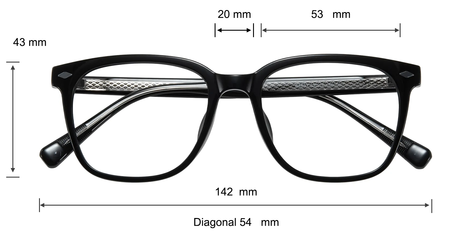 Lancaster Rectangle Black Eyeglasses | GlassesShop