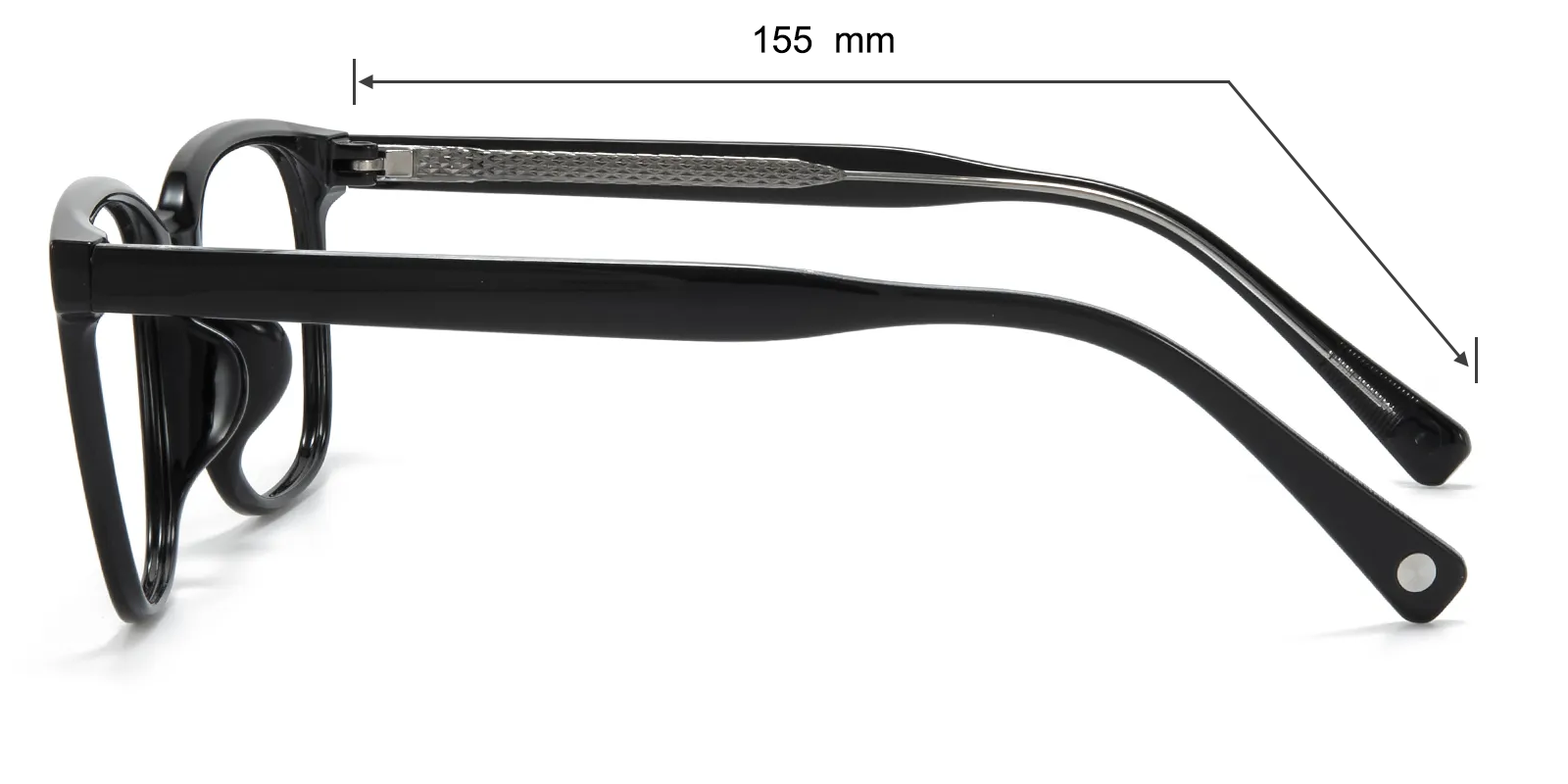 Lancaster Rectangle Black Eyeglasses | GlassesShop