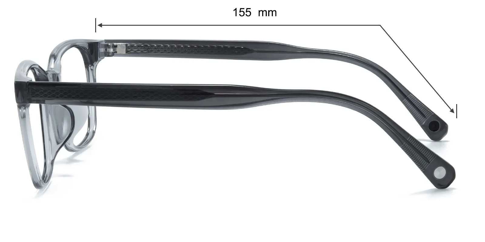 Brownsville Square Gray Eyeglasses | GlassesShop