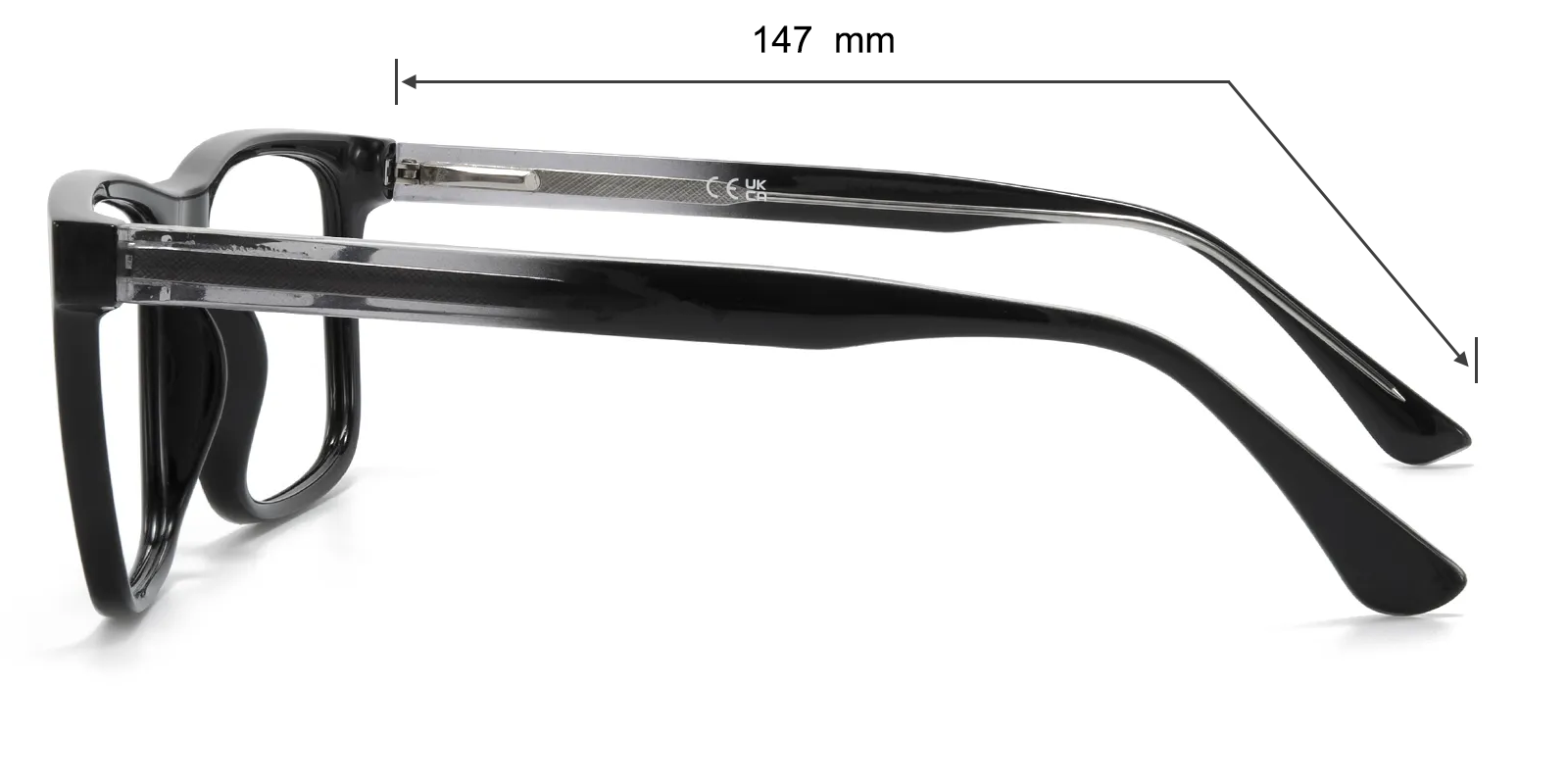 テンプルトンフレーム Christopher Rectangle Black Eyeglasses | GlassesShop