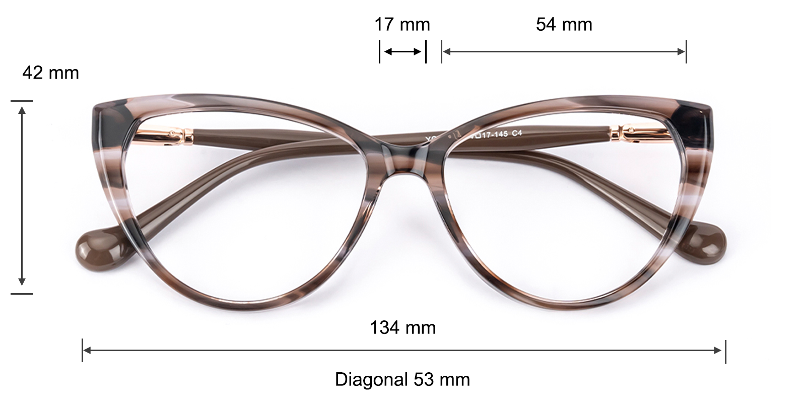 eye❣️ Jessie Cat Eye Brown Stripe Eyeglasses | GlassesShop
