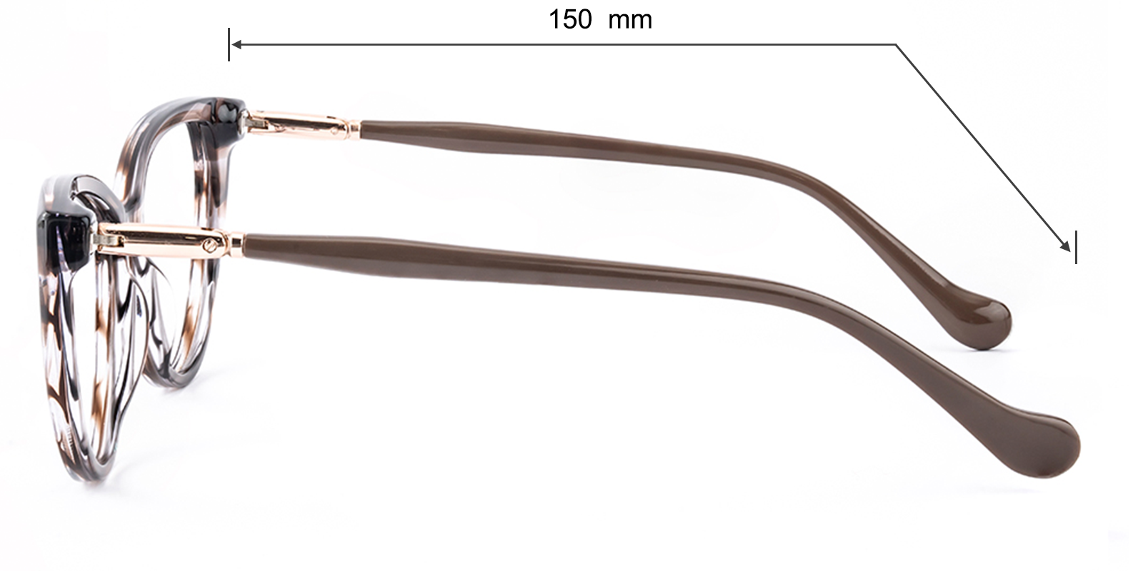 Jessie Cat Eye Brown Stripe Eyeglasses | GlassesShop