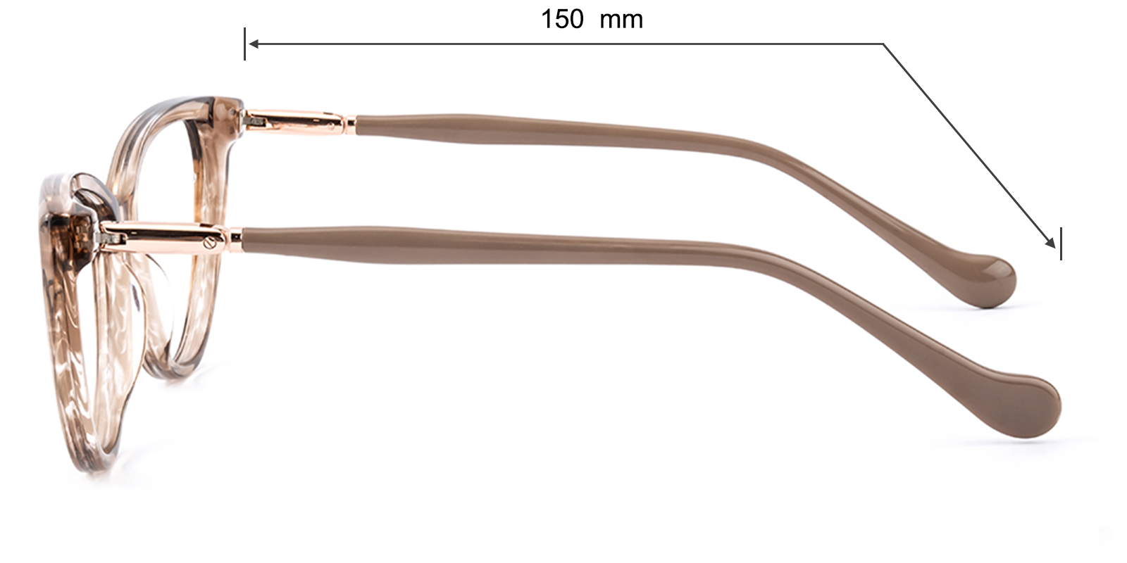 Jessie Cat Eye Champagne Photochromic Glasses | GlassesShop