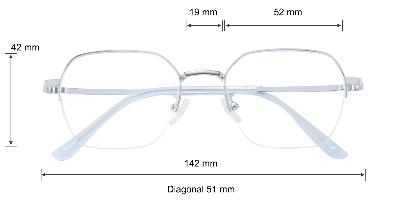Kokomo Polygon Silver Eyeglasses | Glassesshop
