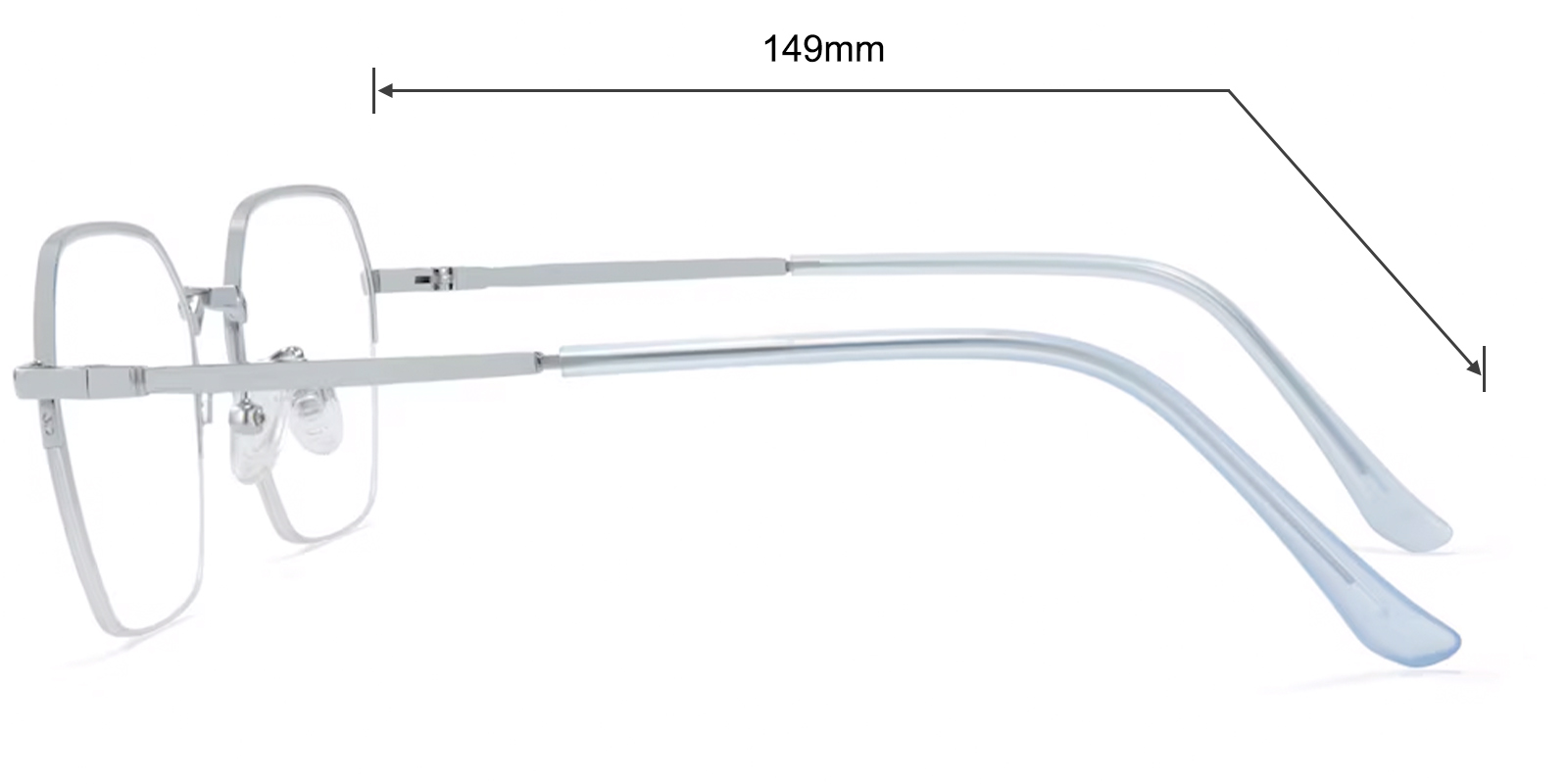 Kokomo Polygon Silver Eyeglasses | Glassesshop
