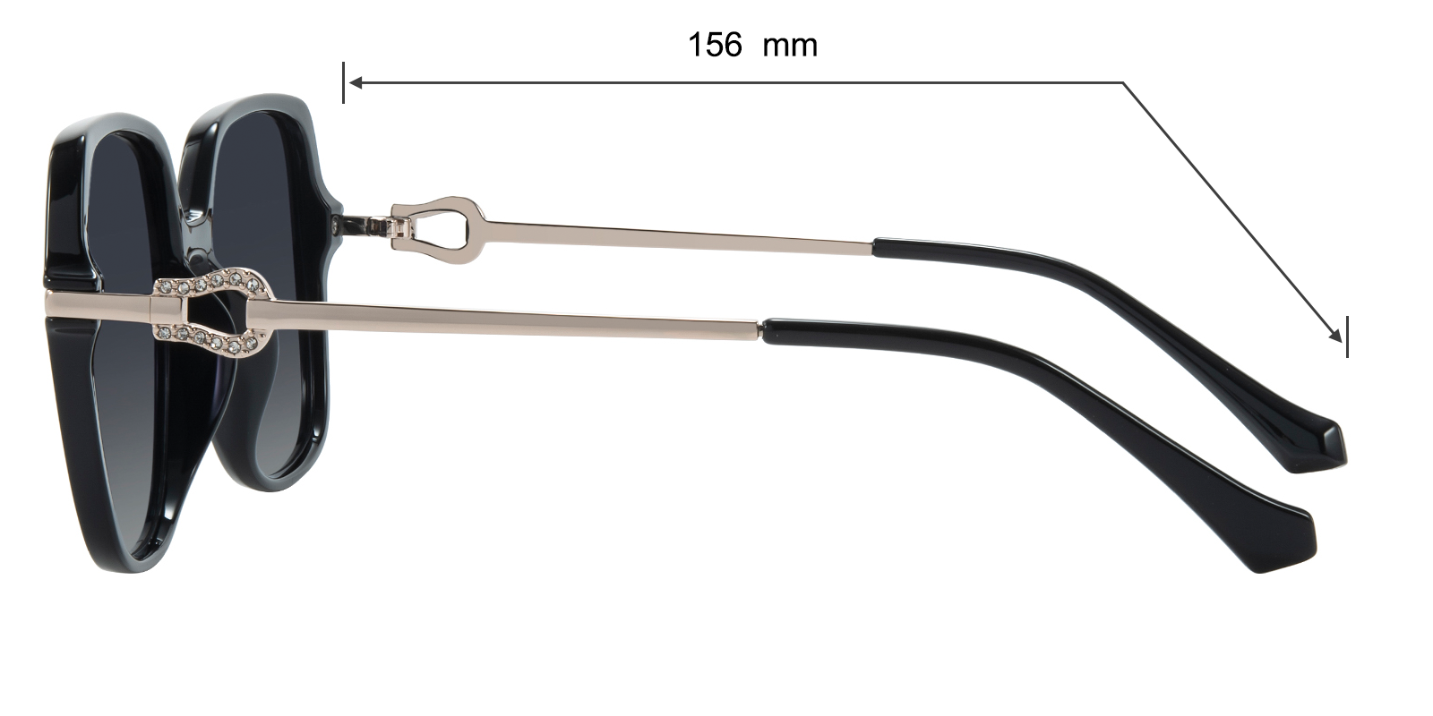 Scarlett Square Black Sunglasses | GlassesShop