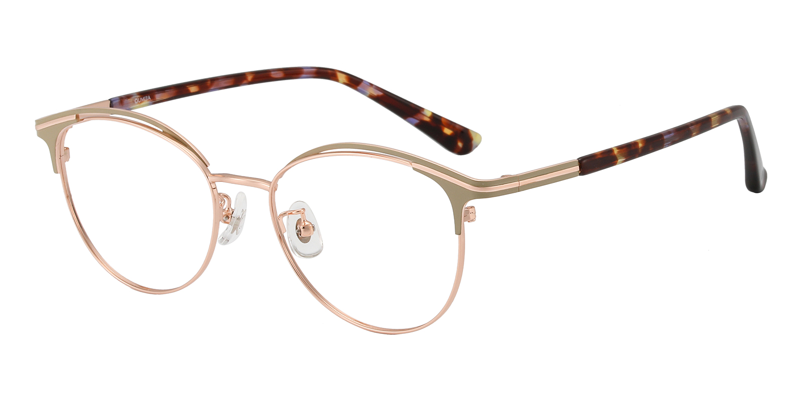 Catherine Oval,Cat Eye Green/Golden Eyeglasses | Glassesshop