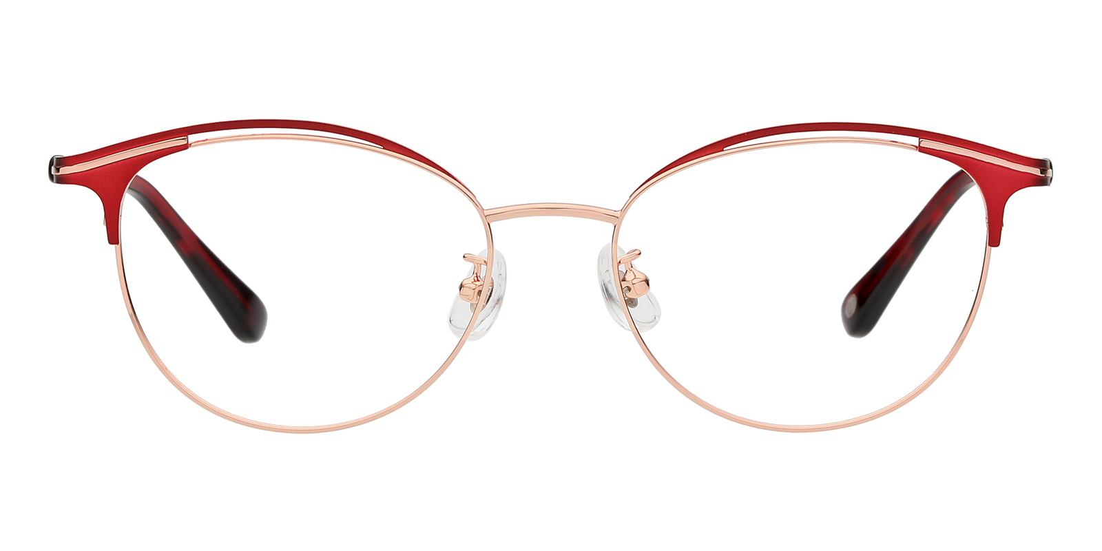Catherine Oval,Cat Eye Golden/Red Eyeglasses | Glassesshop
