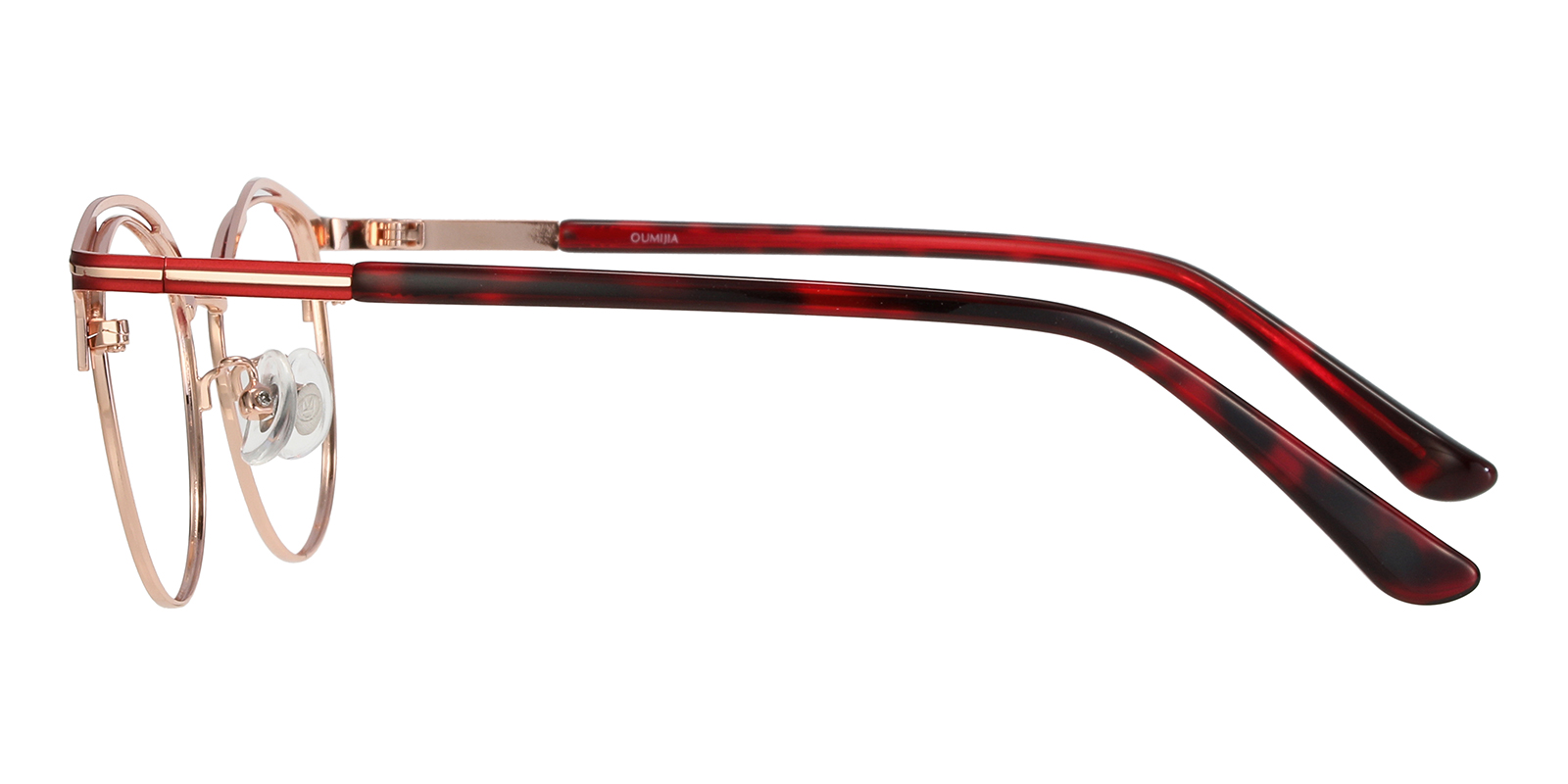 Catherine Oval,Cat Eye Golden/Red Eyeglasses | Glassesshop