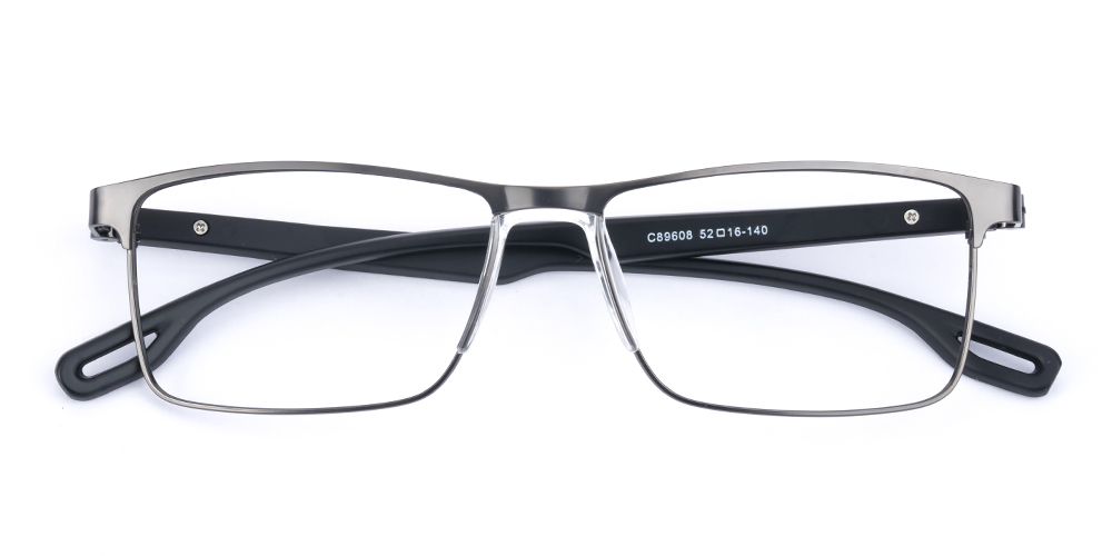 Byron Rectangle Gunmetal Eyeglasses | GlassesShop