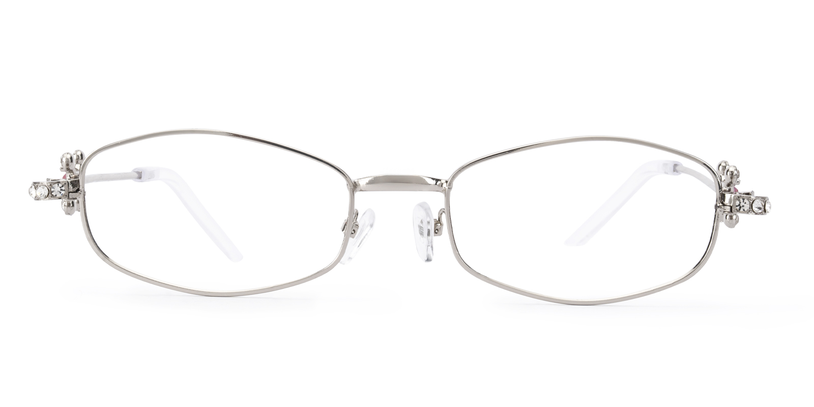 Eyeglasses Frame 2500A-033 Dk Pewter Women\'s Silver Metal Full Rim 54□18-145 [3] EN 4373 – Eyemart Express main image 2