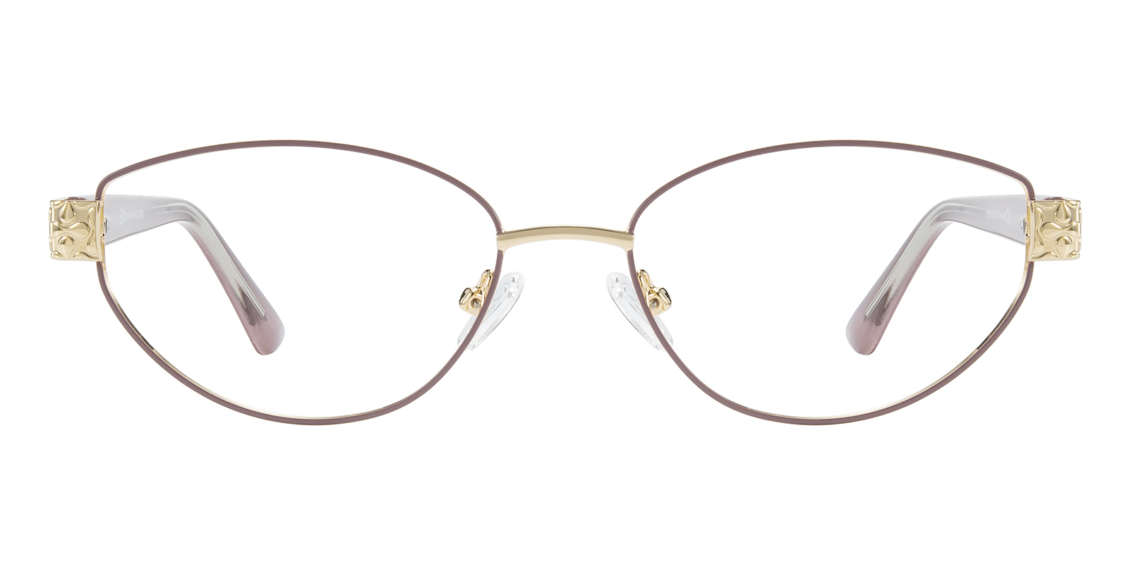 Cornelia Oval,Cat Eye Purple/Golden Eyeglasses | GlassesShop