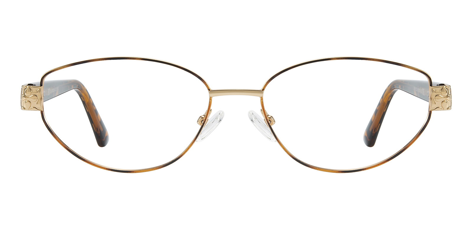State Cornellia Spice Matte Gold Designer Authentic Eyeglasses 54-16-145 Cornelia Oval,Cat Eye Tortoise/Golden Eyeglasses | GlassesShop main image 2