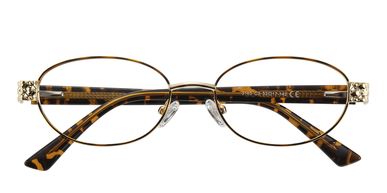 MCM Tortoiseshell Frames with Gold Temple Accents Edwina Oval Tortoise/Golden Eyeglasses | GlassesShop main image 2