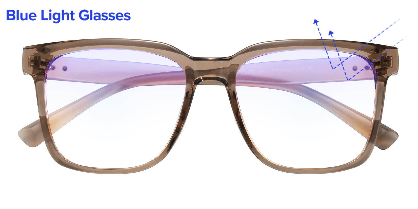 Oberlin Square,Horn Brown Blue Light Glasses GlassesShop