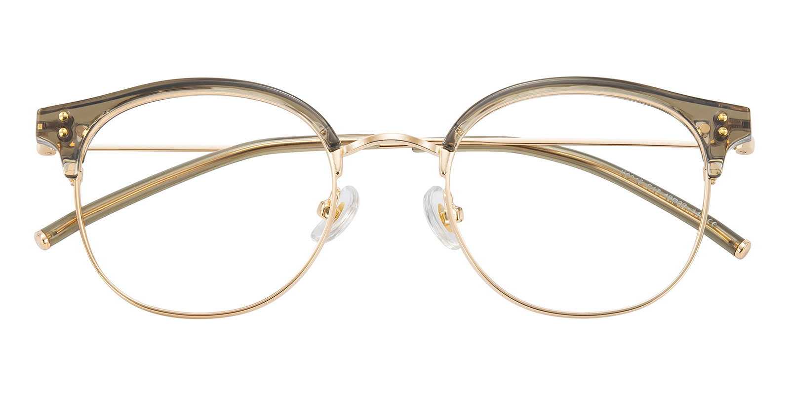 Muskegon Round,Browline Green Blue Light Glasses GlassesShop