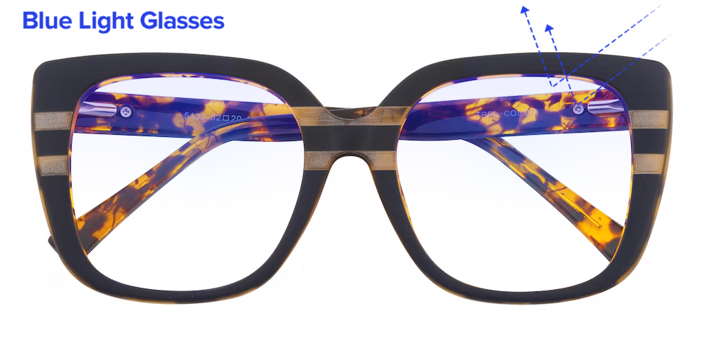 Maximilian Square,Cat Eye Tortoise Blue Light Glasses | GlassesShop