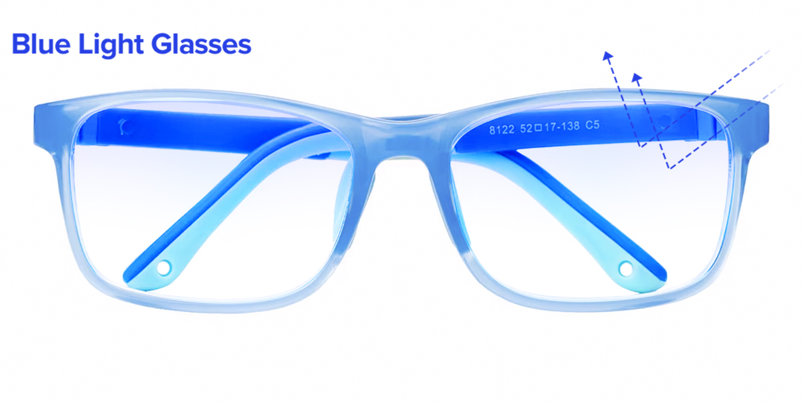 Blair Rectangle Blue Eyeglasses with Clip-on Sunglasses | Glassesshop ...