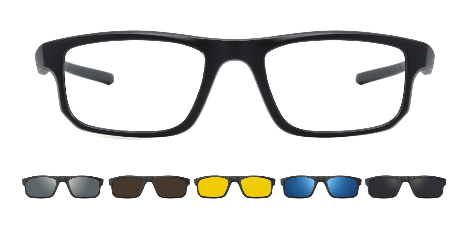 Christopher Rectangle Black Eyeglasses | GlassesShop