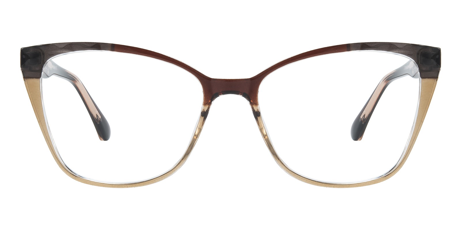 NEW iChill  C7029 Color: Brown Crystal Marbled Cat eye glasses Isabella Cat Eye Brown/Ombre Eyeglasses | GlassesShop main image 2