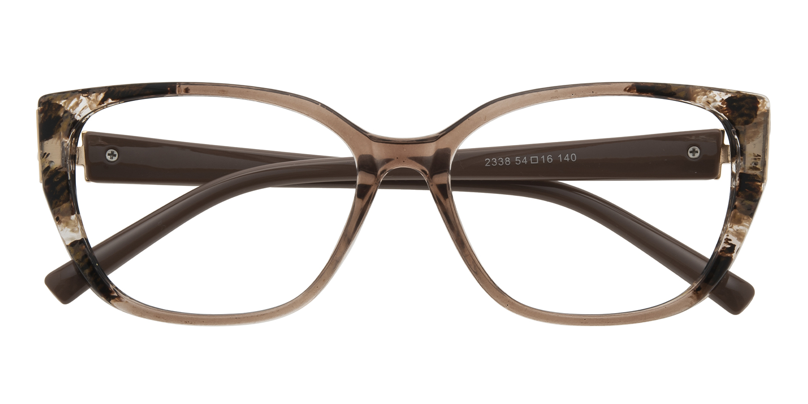 Julien le Roy Women eyeglasses brown Julie Cat Eye Brown/Floral Eyeglasses | GlassesShop main image 4