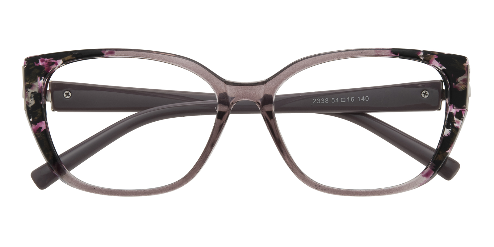 Julie Cat Eye Purple/Floral Photochromic Glasses | GlassesShop