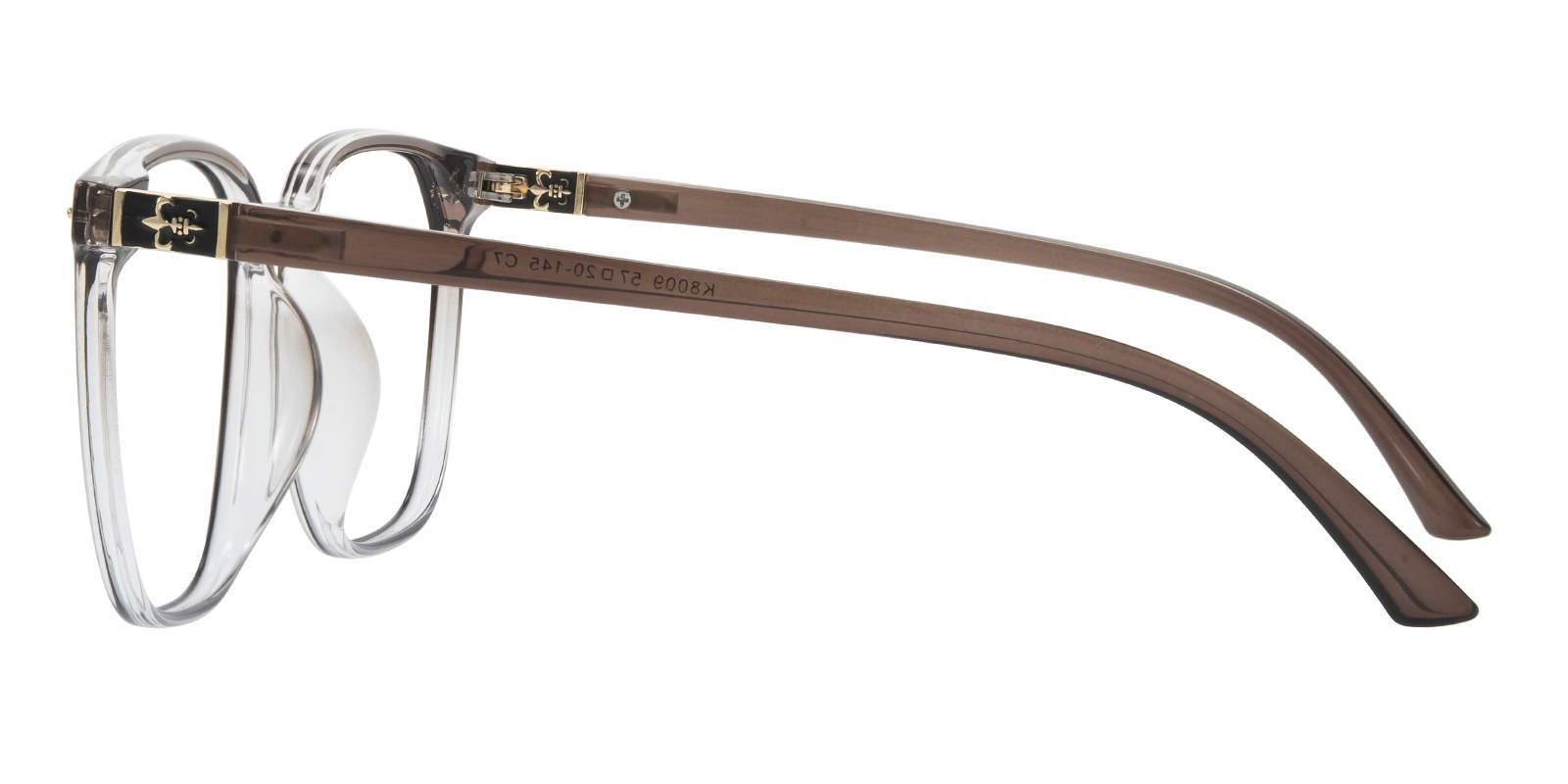 Taurus Square Brown/Clear Eyeglasses | GlassesShop