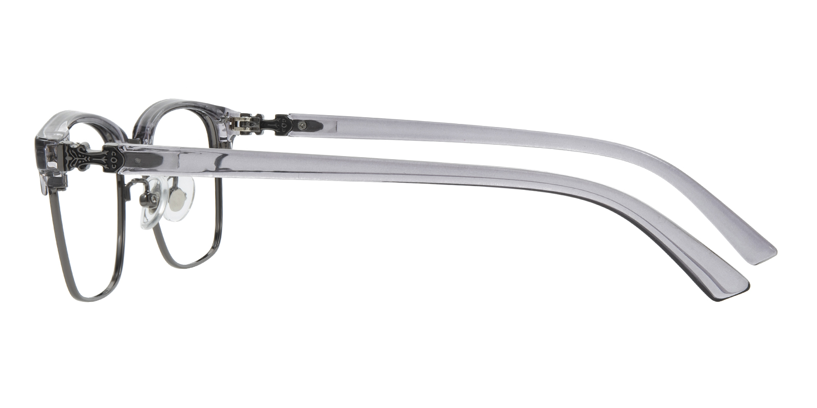 Libra Rectangle/Browline Gray/Gunmetal Photochromic Glasses