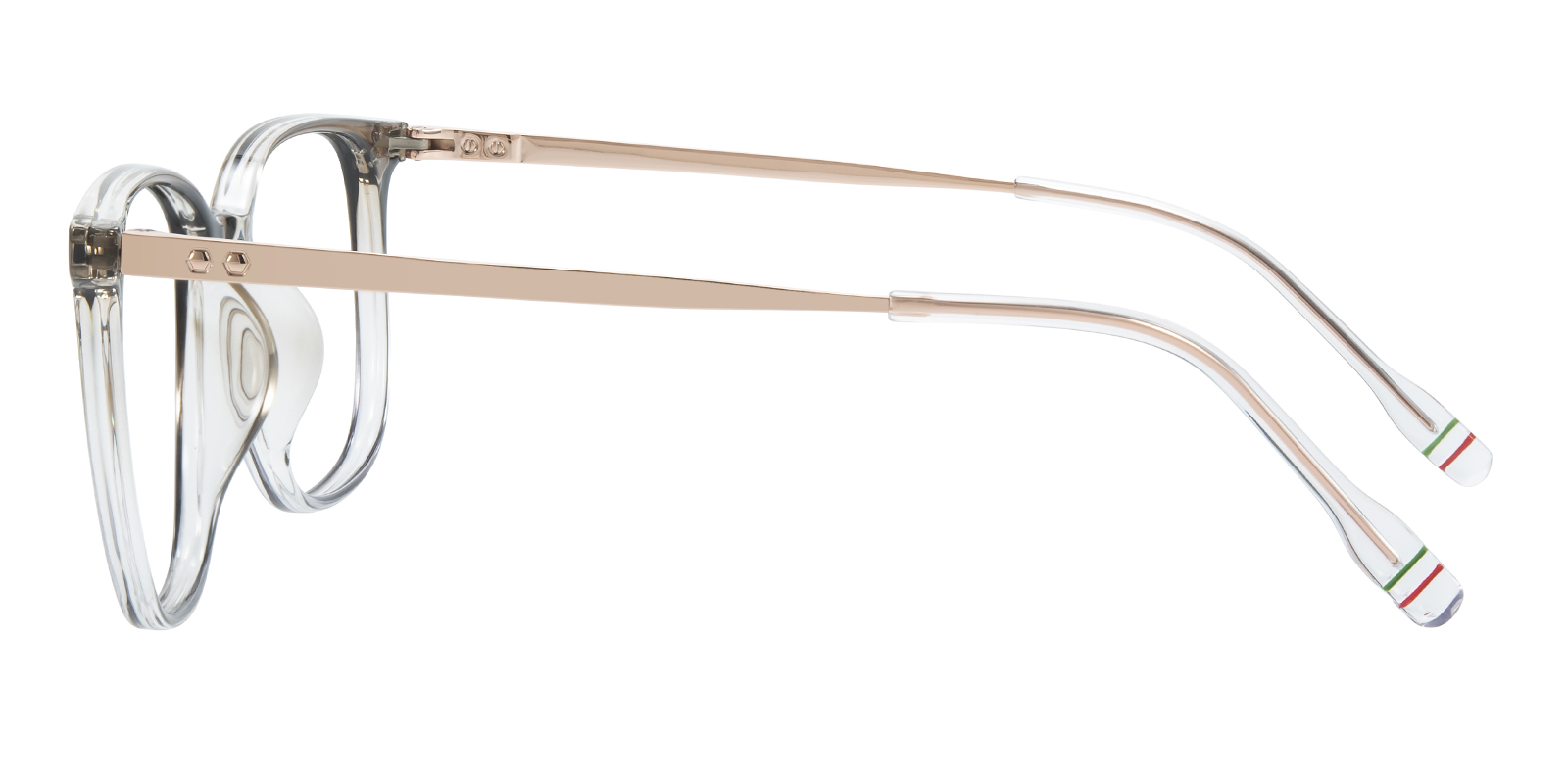 Gulfport Square Brown/Clear Eyeglasses | GlassesShop