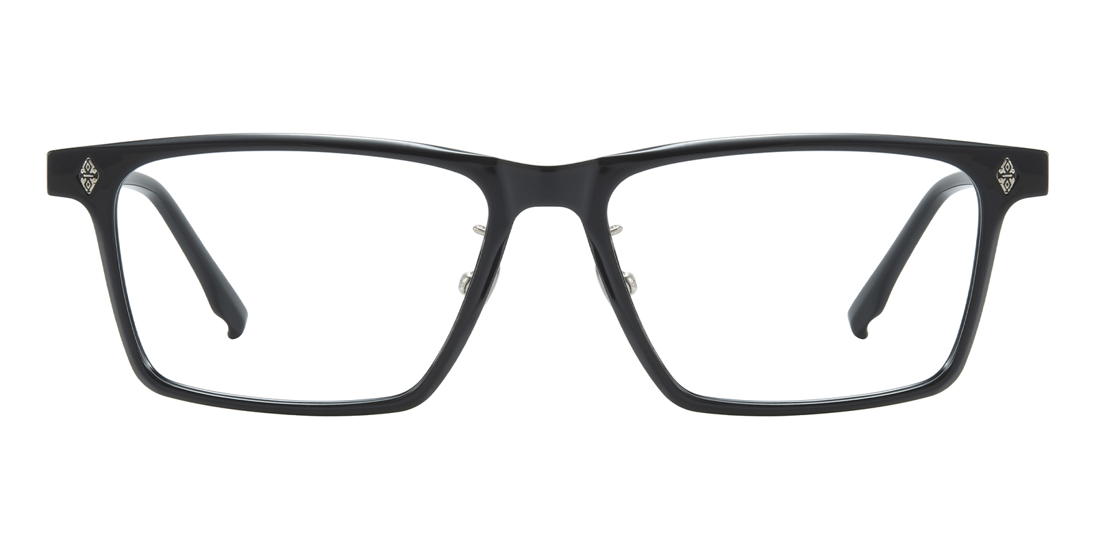 Antony Rectangle Black/Gunmetal Eyeglasses | GlassesShop