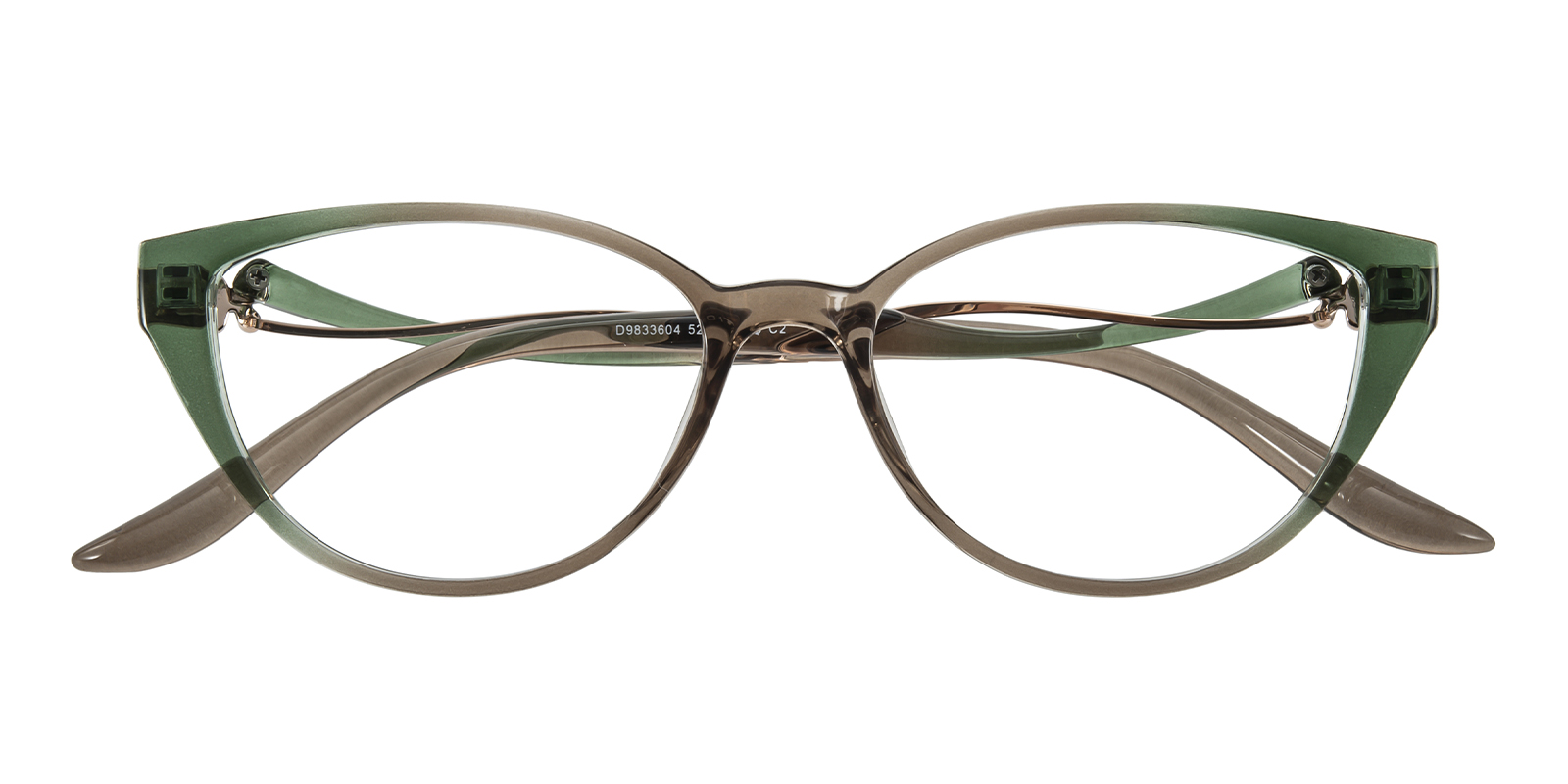 Mia Cat Eye Brown/Green Sunglasses | GlassesShop display picture 3