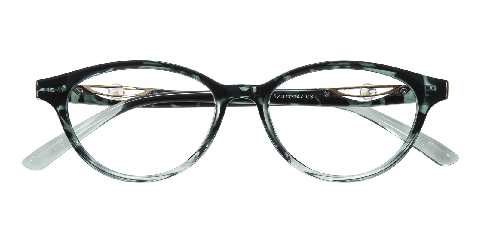 Eye bobs ciao!  Frame Glasses in Green and Black Black/Green Geek-Chic Acetate Geometric Eyeglasses - Clio main image 3