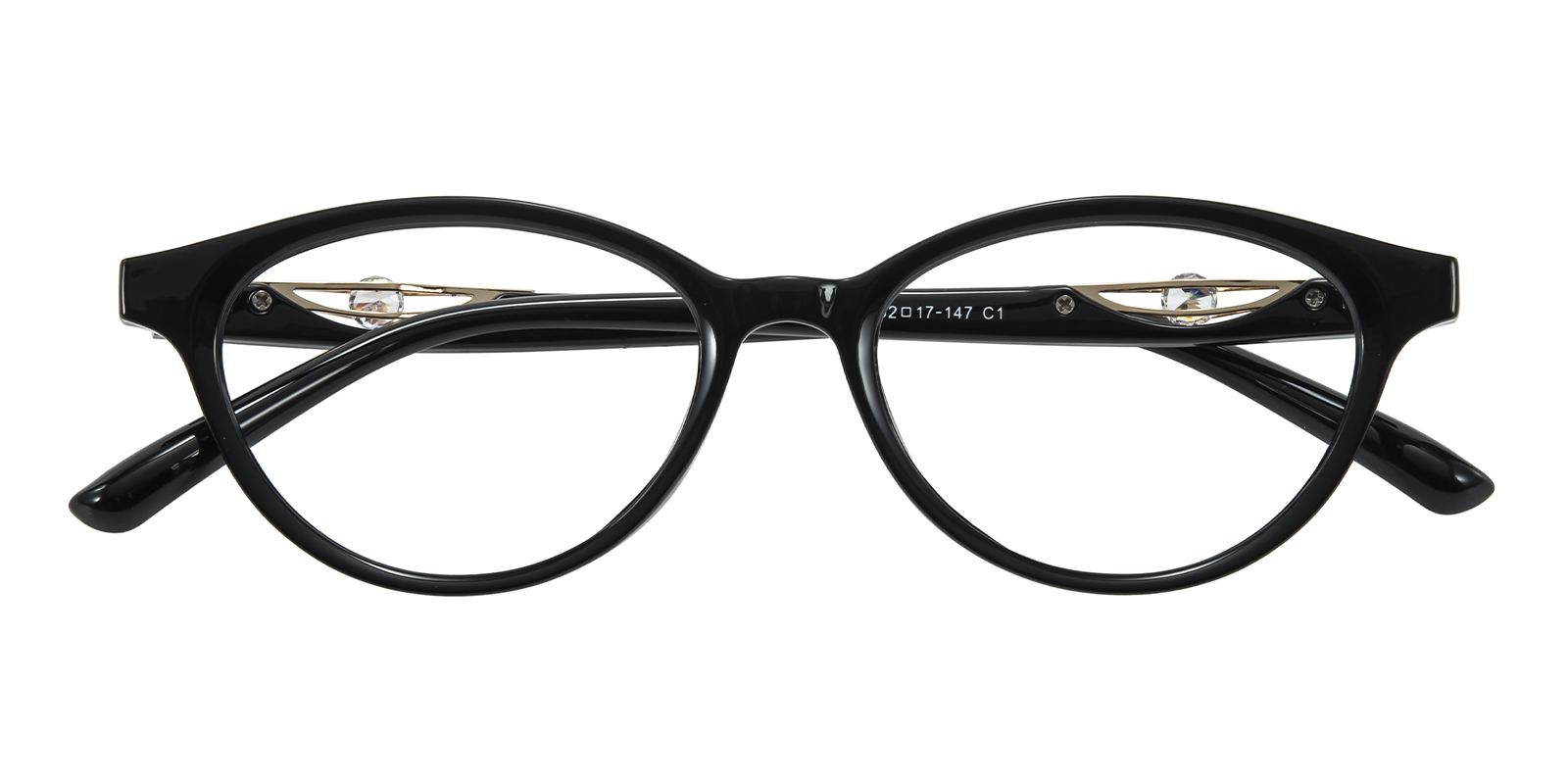 Sofia Oval Black Sunglasses | GlassesShop