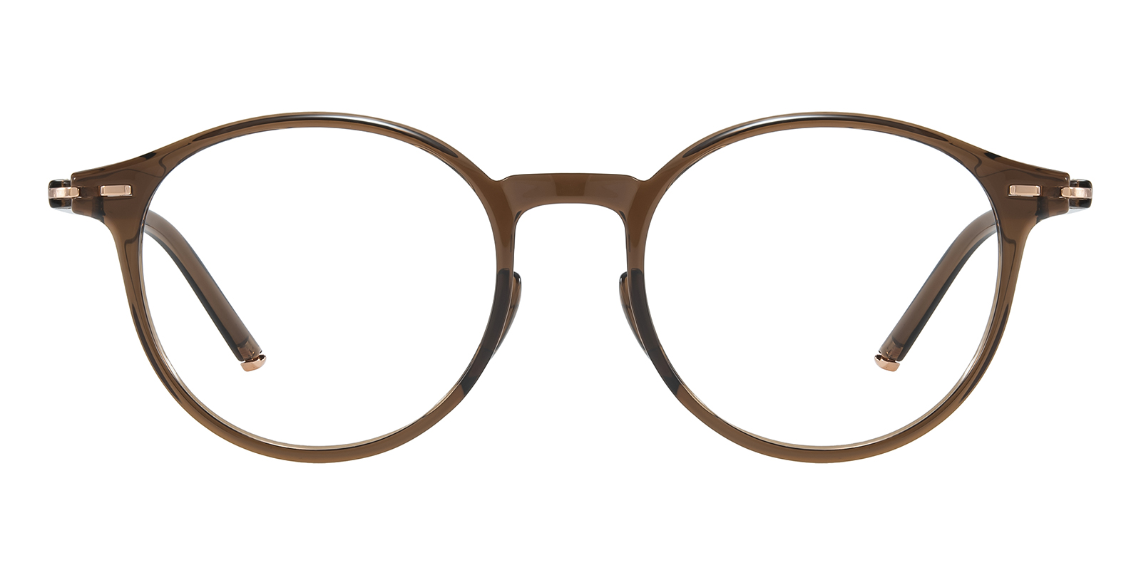 【Brille】ブリエドレスMサイズ Zephyr Round Brown Eyeglasses | GlassesShop