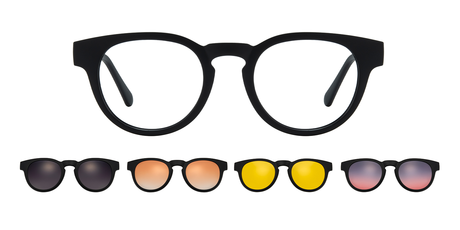 Zephyr Round Brown Eyeglasses | GlassesShop